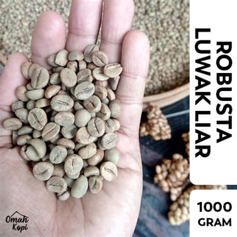 Biji Kopi Luwak Liar Robusta Green Bean 1kg - Omah Kopi