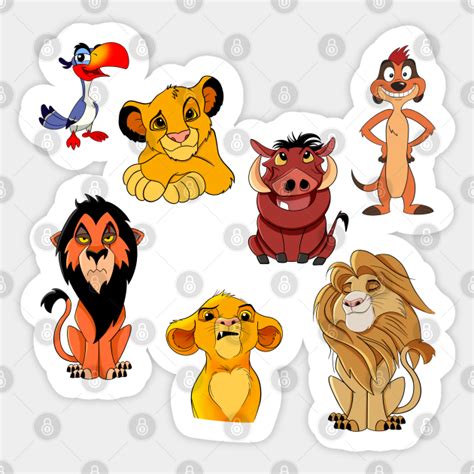 Lion king set characters, Simba lion, Timone and Pumba, - The Lion King 2 Simba - Sticker ...