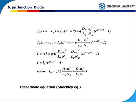 ☑ Shockley Ideal Diode Equation Derivation