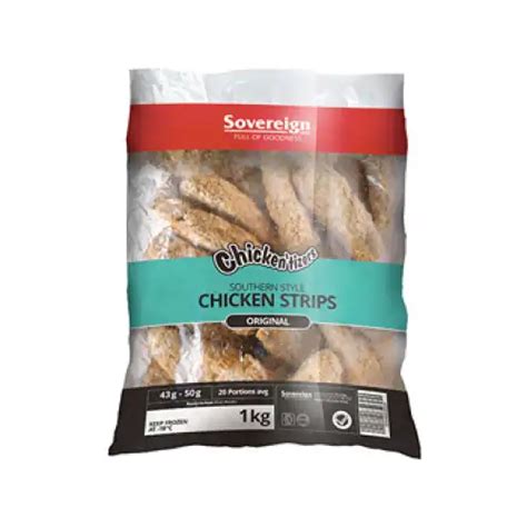 Sovereign Chicken'Tizers Chicken Strips Original - 1KG – Fairfield Meat ...