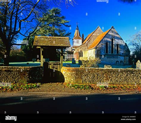 St Mary s the Less Church Chilbolton Hampshire England UK Stock Photo - Alamy