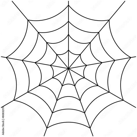 spider web isolated on white vector Stock Vector | Adobe Stock