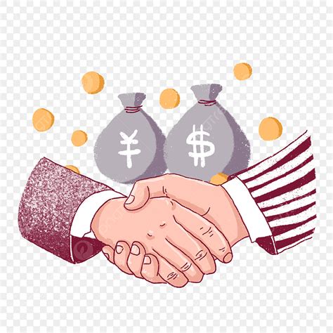 Business Handshake Clipart Transparent PNG Hd, Hand Painted Business Trade Handshake Png Free ...