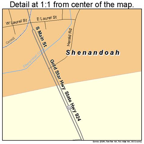 Shenandoah Pennsylvania Street Map 4270056