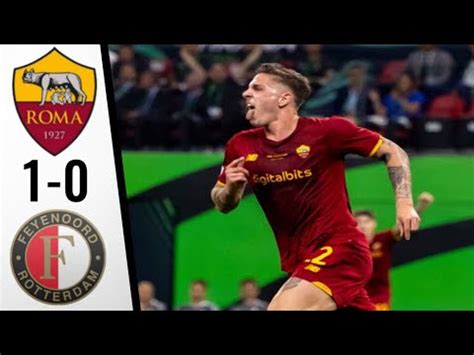 Roma vs Feyenoord 1-0 | Extended Highlights Goals | Conference League ...