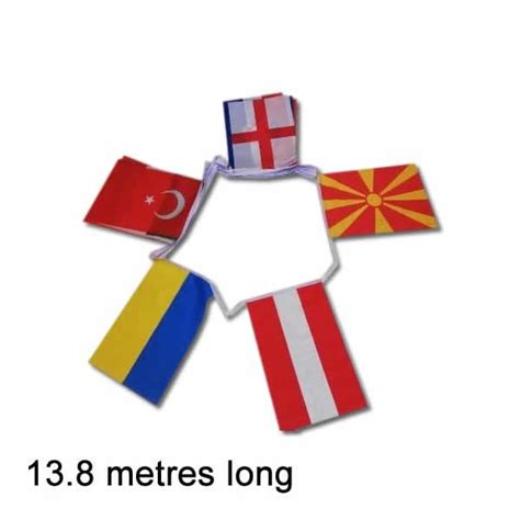 Large Euro 2020 Nations Bunting - 13.8 metres long – Flags and Flagpoles