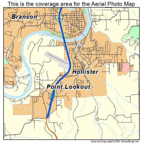 Aerial Photography Map of Hollister, MO Missouri