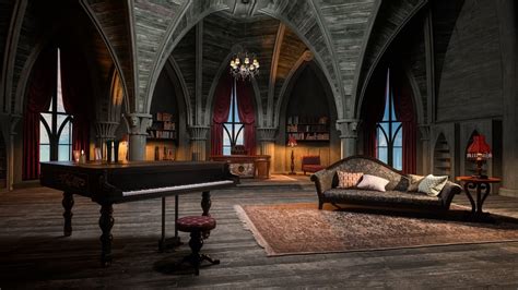 Dark Gothic Living Room