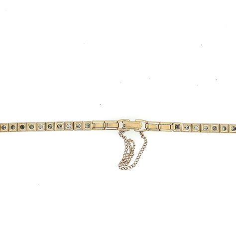 4-5mm Gold toned Bracelet Style Watch Band With White Crystals – Parkville Jewelers