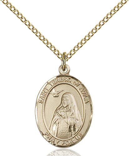 St Teresa of Avila Medal - 14 Karat Gold Filled - Medium, Engravable ...