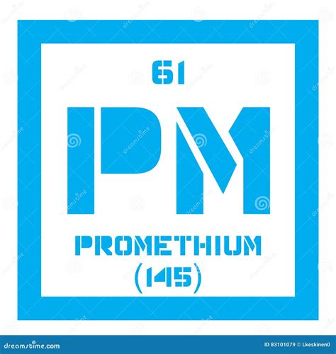 Promethium Chemical Element Stock Vector - Illustration of collection, education: 83101079