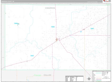 Cimarron County, OK Wall Map Premium Style by MarketMAPS - MapSales.com