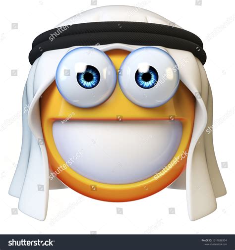 Arab Emoji Isolated On White Background Stock Illustration 1011838354 | Shutterstock