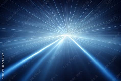 Abstract Dark Glow Blue light rays Background. Perspective view of Blue ...