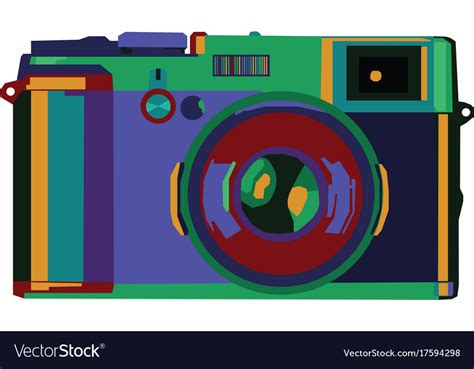 Colorful camera Royalty Free Vector Image - VectorStock