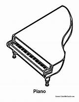 Piano Coloring Pages  Kidsuki sketch template