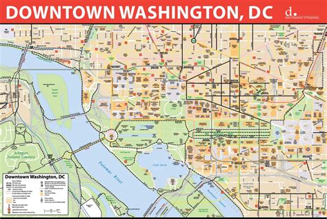 Washington Dc Map Of Attractions Printable Map | Free Printable Maps