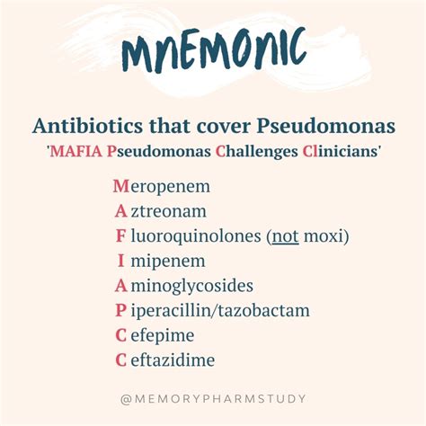 Antibiotics that cover Pseudomonas – Memory Pharm