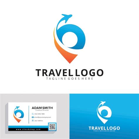 Travel agency logo template | Premium Vector