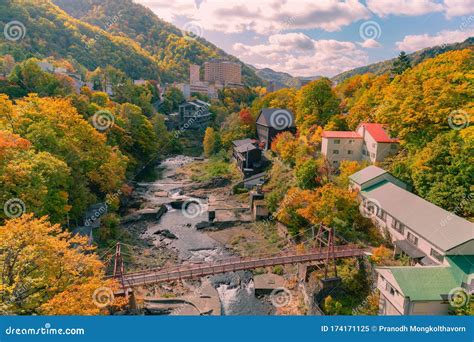 Jozankei Hot Spring Onsen Valley during Autumn Season Stock Image - Image of architecture, rural ...