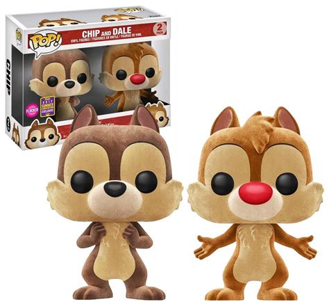 Funko Pop! Disney Chip And Dale 2 Pack (Flocked) - Funko 2017 SDCC Limited Edition - New, Mint