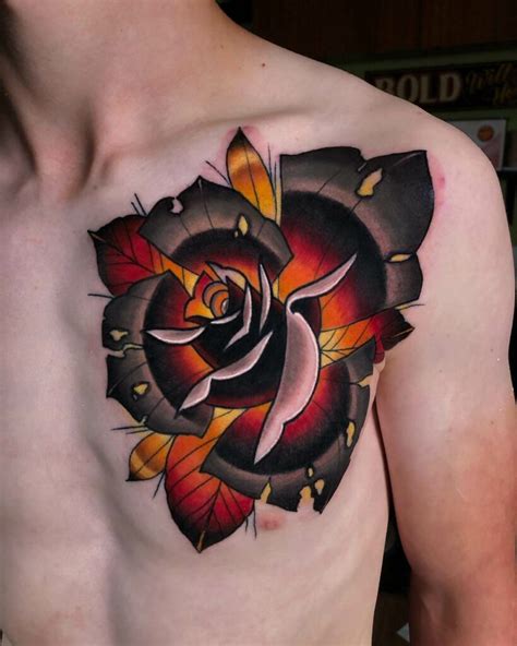 Discover more than 81 rose chest tattoos - in.cdgdbentre