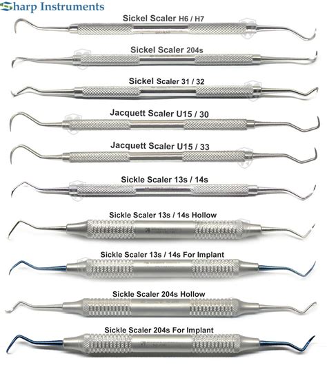 Sickle Scaler Anterior Posterior Hygiene Sickle Scalers Dental Steel ...