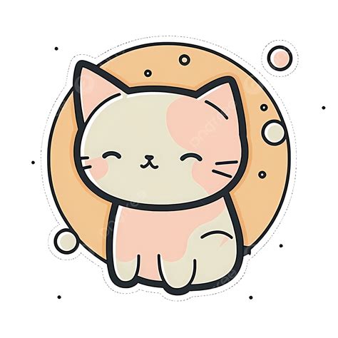 Gatito De Dibujos Animados Lindo Gato Pegatina Gatito PNG ,dibujos Dibujos Animados, Gatito ...