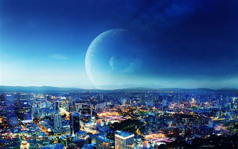 Fantasy Night Cityscape wallpaper | 1920x1200 | #22380