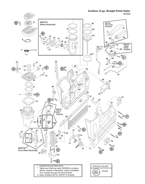 Paslode 902000 Parts List | Paslode 902000 Repair Parts | OEM Parts with Schematic Diagram