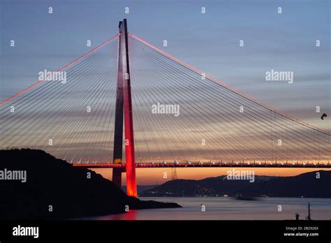 Aerial view of istanbul bosphorus at sunset Stock Photo - Alamy