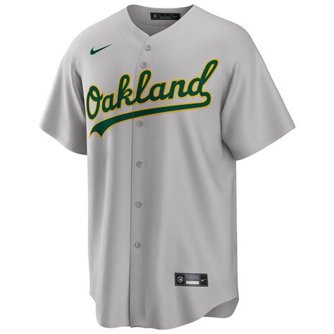 Nike Oakland Athletics Official Replica 2020 Road MLB Jersey Grey ...