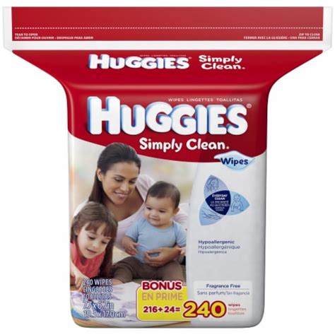 Huggies Simply Clean Fragrance Free Wipes, 240 Wipes - Ralphs