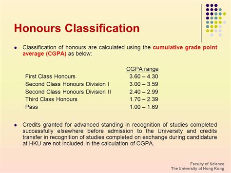 first class honours cgpa - Rose Cameron