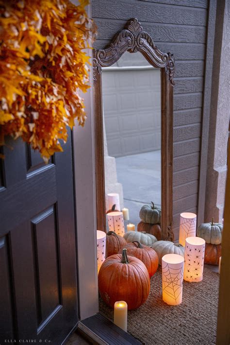 Spooky Halloween Porch with Lanterns - Ella Claire & Co.