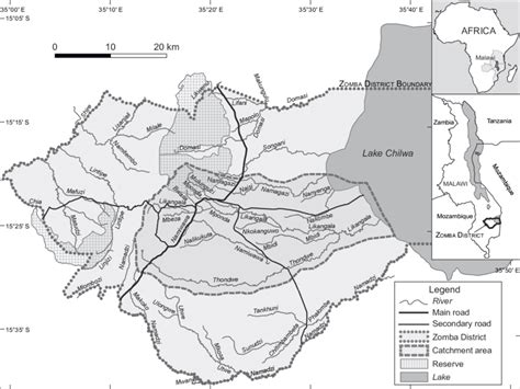 Map of Zomba District, Malawi, indicating location of the study area | Download Scientific Diagram