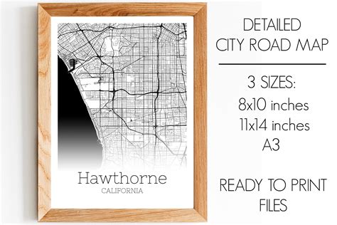 Hawthorne California City Map Graphic by SVGExpress · Creative Fabrica