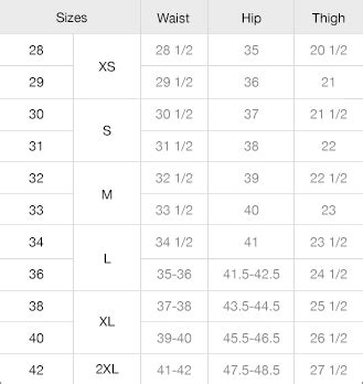 Men's Belt Size Conversion Chart | Literacy Basics