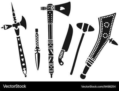 Weapons of native american Royalty Free Vector Image