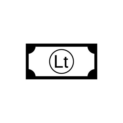 Lithuania Currency Symbol, Lithuanian Litas Icon, LTL Sign. Vector ...