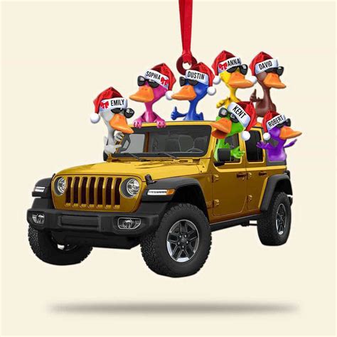 Off-Road Car Duck Journey, Personalized Custom Jeep Duck Christmas ...