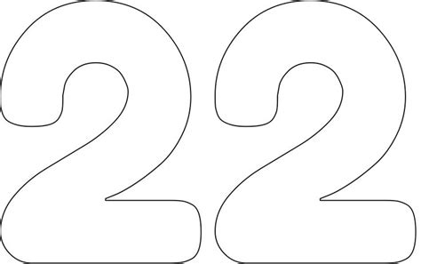 "22" stencil. Print, customize, or make your own free at RapidResizer.com #stencils # ...