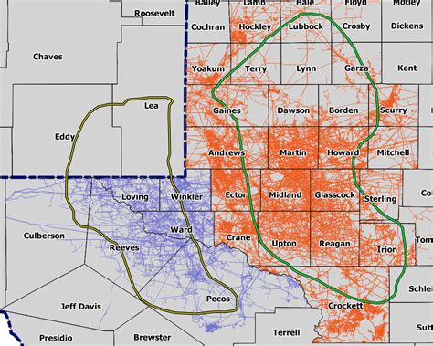 Permian Basin Map, acreage map, company map