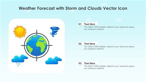 Weather Forecast With Storm And Clouds Vector Icon Ppt Show File ...