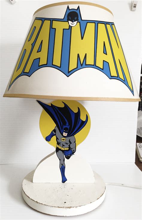 Vintage Batman Lamp, Minty (New Old Stock) Batman Shade, Working, 1977 ...