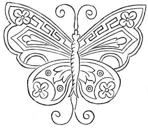 Butterfly Hand Embroidery Design - Vintage Crafts and More