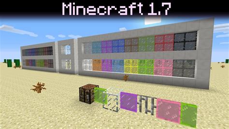 Minecraft 1.7 update - Colored Stained Glass / Panes - YouTube