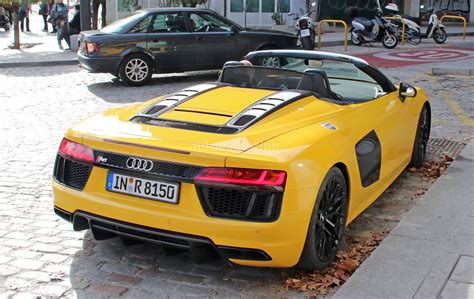 Yellow R8 Spyder - NO CAMO! Check out the rear!!