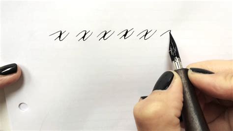 Modern Calligraphy letter "x" - YouTube