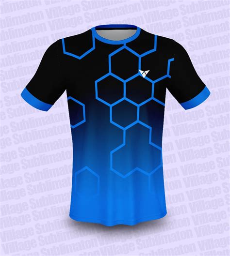 Hey Check this ! Black and Blue Hexagon Football Jersey Design (Rs.150.00) https ...